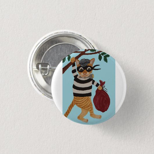 Katzen Einbrecher Button (Vorne & Hinten)