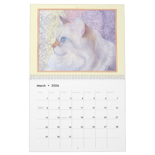KATZEN! Eine Katze im Monat Kalender (Mär 2026)