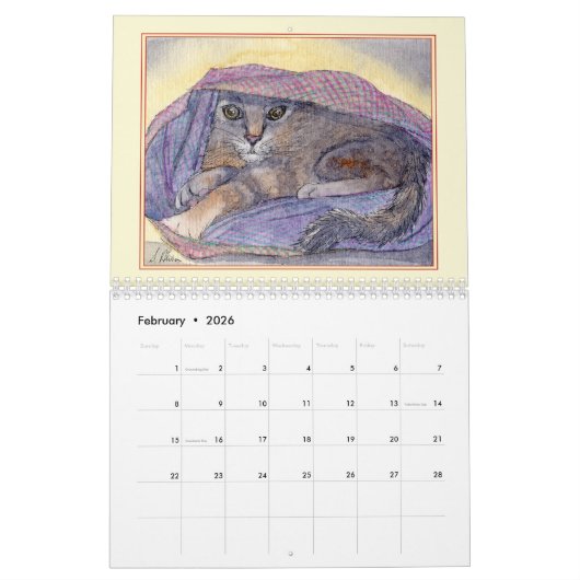 KATZEN! Eine Katze im Monat Kalender (Feb 2026)