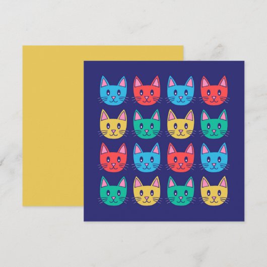 Katzen Einladung (Vorne/Hinten)