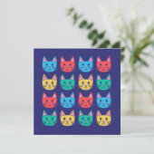 Katzen Einladung (Stehend Vorderseite)