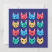 Katzen Einladung (Vorderseite)
