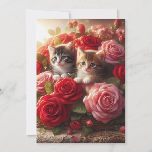 Katzen Einladung (Vorderseite)