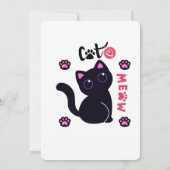 Katzen-Einladungsdesign Einladung (Rückseite)