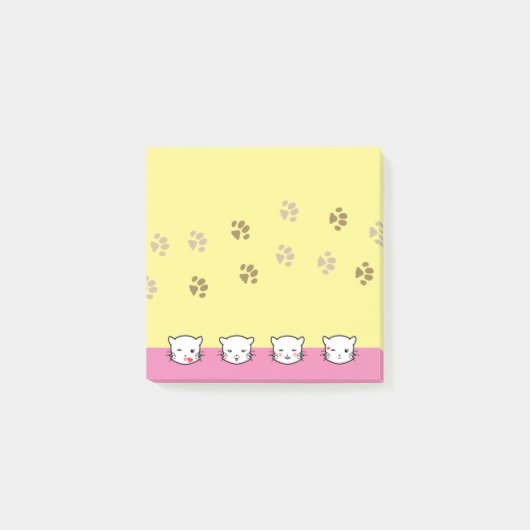 Katzen-Emoji-Kunst 2 Post-it Klebezettel (Vorderseite)