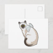 Katzen Engel Flügel Postkarte (Vorne/Hinten)