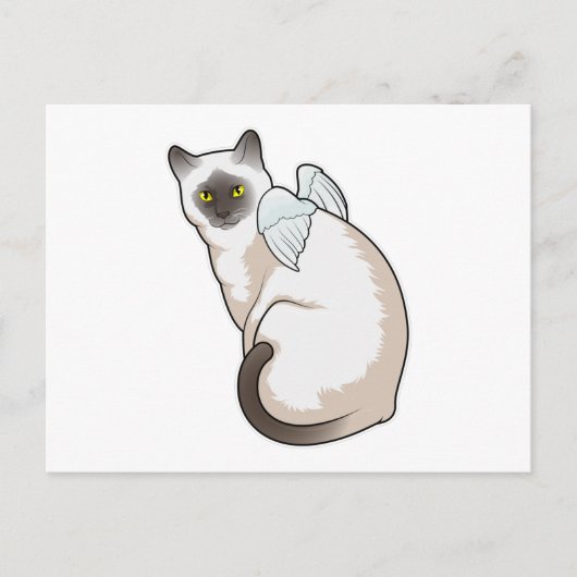 Katzen Engel Flügel Postkarte (Vorderseite)
