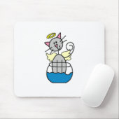 Katzen-Engel-Mauspad Mousepad (Mit Mouse)