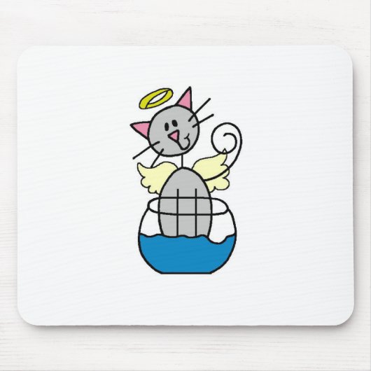 Katzen-Engel-Mauspad Mousepad (Vorne)