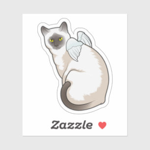 Katzen Engelflügel Aufkleber