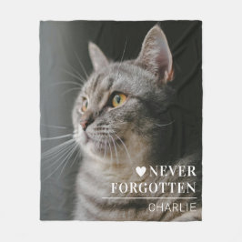 Katzen-Erinnerungsgeschenk | Andenken an verstorbe Fleecedecke
