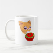 Katzen essen Spaghetti Kaffeetasse (Links)