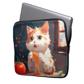 Katzen essen Spaghetti Laptopschutzhülle (Vorderseite Links)