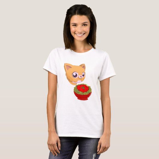 Katzen essen Spaghetti T-Shirt (Vorne ganz)