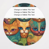Katzen Etiketten (Design 2)