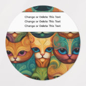 Katzen Etiketten (Design 1)