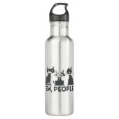 Katzen, Ew, Leute Edelstahlflasche (Vorderseite)