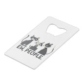 Katzen, Ew, Leute Geldbeutel Flaschenöffner (Rückseite Schrägansicht)