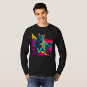 Katzen Explorer Pop Art T-Shirt (Vorne ganz)