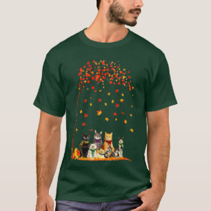Katzen fallen Herbstleaf Tree Funny Cat Liebhaber T-Shirt