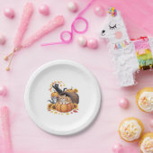 Katzen fallen Herbstpumpen Erntedank Sonnenblume O Pappteller (Party)