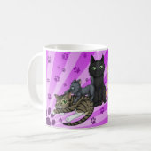 Katzen-Familie Kaffeetasse (Vorderseite Links)