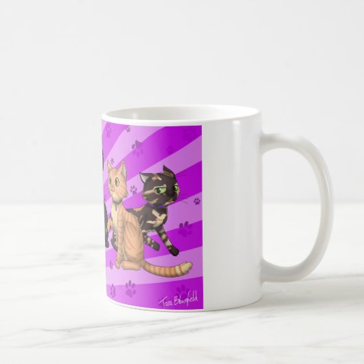Katzen-Familie Kaffeetasse (Rechts)