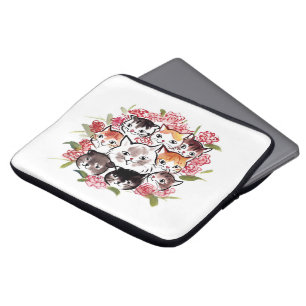 Katzen-Familien-Laptop-Hülse 13 Zoll Laptopschutzhülle