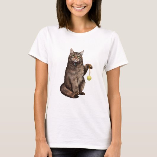 Katzen-Fans - Maine-Waschbär T-Shirt (Vorderseite)