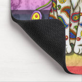 Katzen-Fantasie-Kunst Mousepad Regenbogen-Paisleys (Ecke)