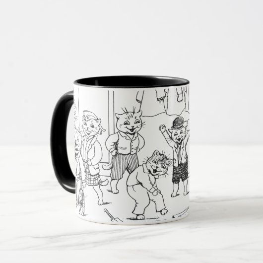 Katzen (Farbbild), Louis Wain Tasse (Vorderseite Links)