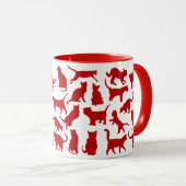 Katzen Farbe Rot Tasse (VorderseiteRechts)