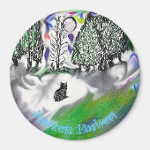 'Katzen Farben' Round Magnet (Vorne)