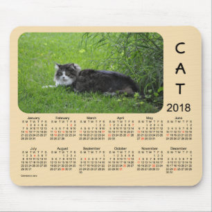 Katzen-Feiertags-Kalender 2018 durch Janz Mousepad