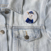 Katzen-Feiertags-Knopf Chanukkas Payot Button (Beispiel)
