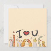 Katzen Feiertagskarte (Rückseite)