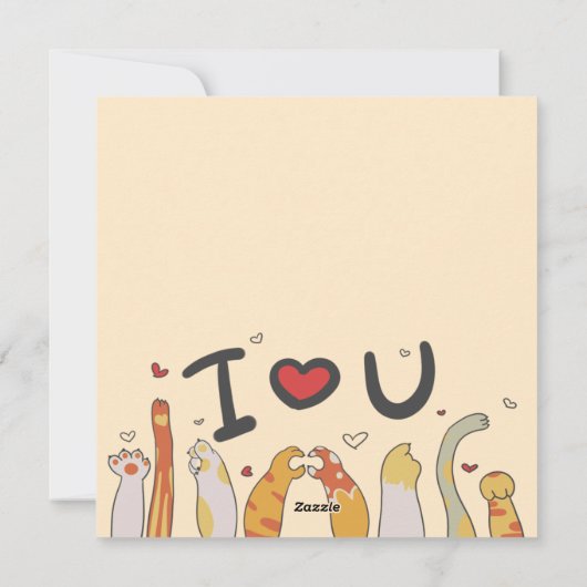 Katzen Feiertagskarte (Rückseite)