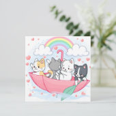 Katzen Feiertagskarte (Stehend Vorderseite)