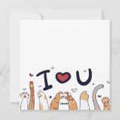 Katzen Feiertagskarte (Rückseite)