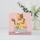 Katzen Feiertagskarte (Stehend Vorderseite)