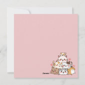 Katzen Feiertagskarte (Rückseite)