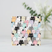 Katzen Feiertagskarte (Stehend Vorderseite)