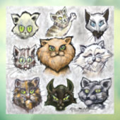 Katzen Fensteraufkleber (Blatt 3)