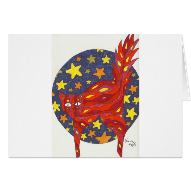 Katzen-Firey Katze (Vorderseite (Horizontal))