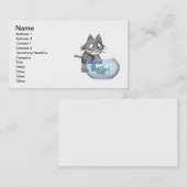 Katzen-Fischen Visitenkarte (Vorne/Hinten)