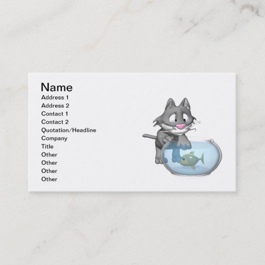 Katzen-Fischen Visitenkarte (Vorderseite)