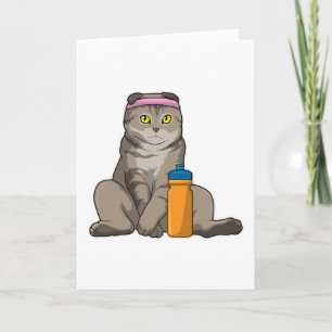 Katzen Fitness Trinkbecher Karte