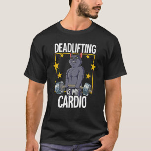 Katzen Fitnessstudio Gewichts-Training Deadlift T-Shirt