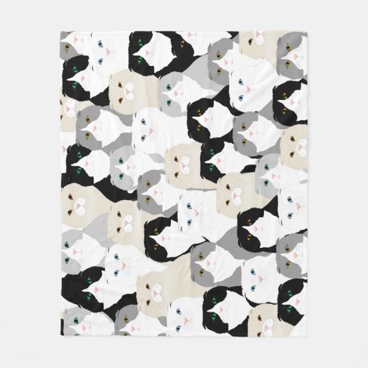 Katzen Fleece Blanket (Vorderseite)