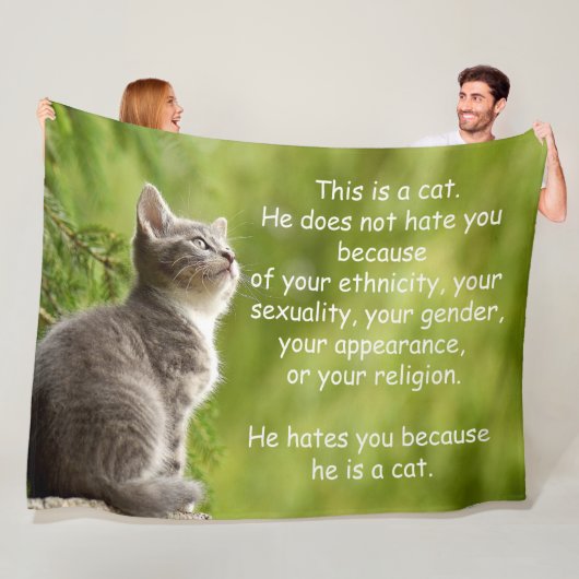 Katzen Fleecedecke (Beispiel)